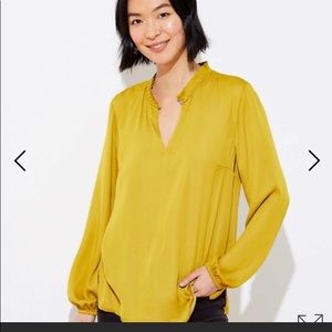 FINAL DROP: NWT Size XL LOFT Chartreuse Blouse